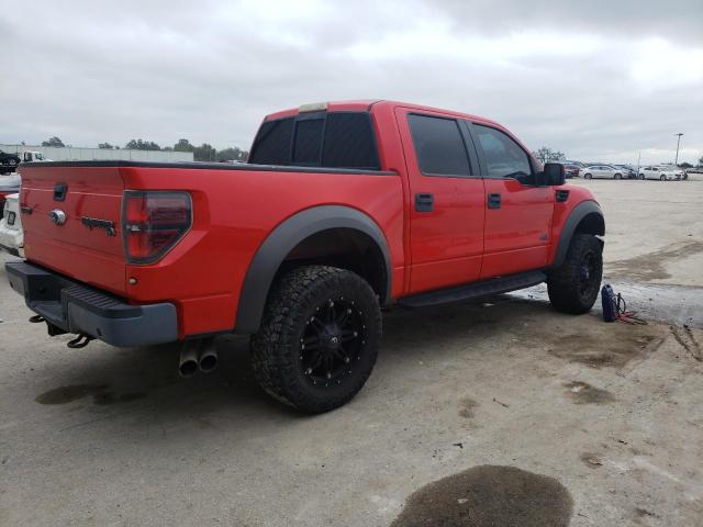 1FTFW1R60DFD33498 - 2013 FORD F150 SVT R RED photo 3