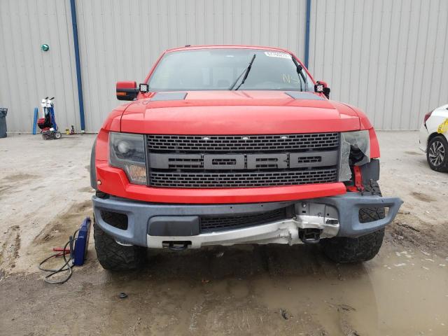 1FTFW1R60DFD33498 - 2013 FORD F150 SVT R RED photo 5