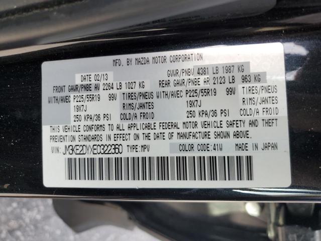 JM3KE2DYXE0322360 - 2014 MAZDA CX-5 GT BLACK photo 12