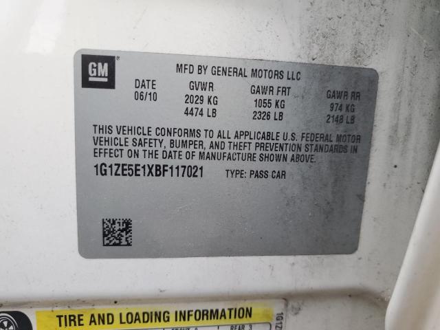 1G1ZE5E1XBF117021 - 2011 CHEVROLET MALIBU LTZ თეთრი ფოტო 12