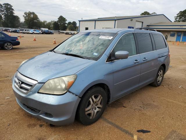 5FNRL38656B073027 - 2006 HONDA ODYSSEY EX BLUE photo 1