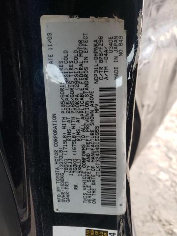 JTLKT324340150955 - 2004 TOYOTA SCION XB Azul foto 12