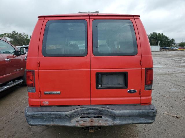 1FTNE24L46DA10622 - 2006 FORD ECONOLINE RED photo 6