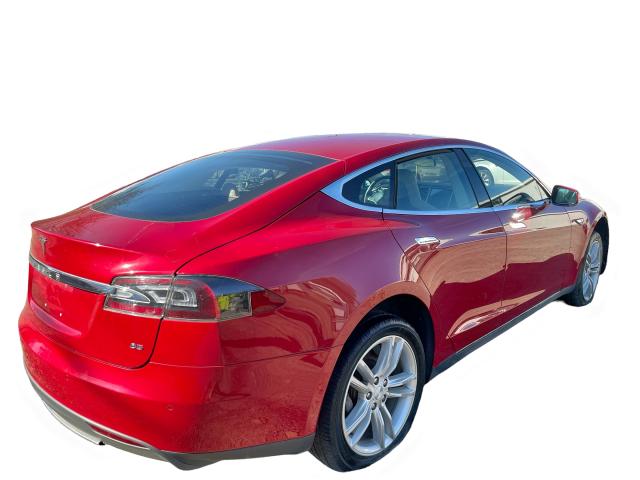 5YJSA1H13EFP31992 - 2014 TESLA MODEL S Կարմիր լուսանկար 4