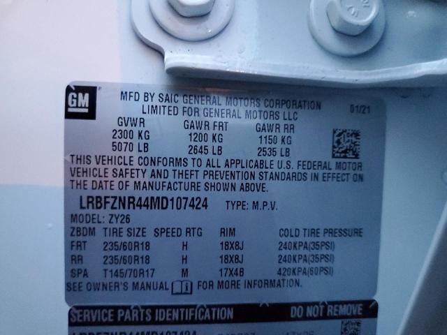 LRBFZNR44MD107424 - 2021 BUICK ENVISION E 白色 照片 13