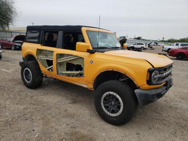 1FMEE5DP6MLA96504 - 2021 FORD BRONCO BAS YELLOW photo 4