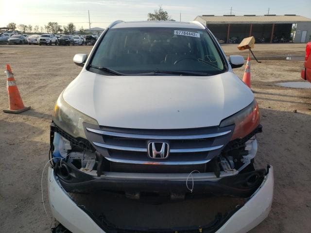 5J6RM3H73EL020676 - 2014 HONDA CR-V EXL WHITE photo 5