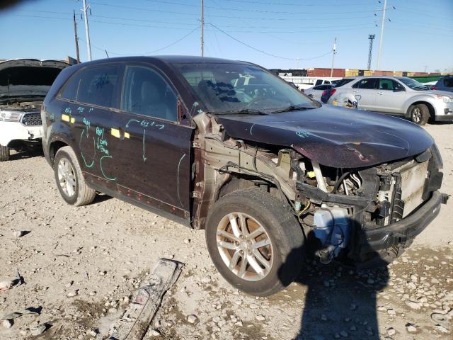 5XYKT3A69FG590190 - 2015 KIA SORENTO LX BURGUNDY photo 4