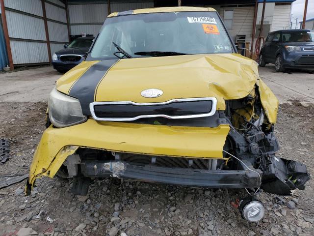 KNDJP3A58E7007059 - 2014 KIA SOUL + YELLOW photo 5
