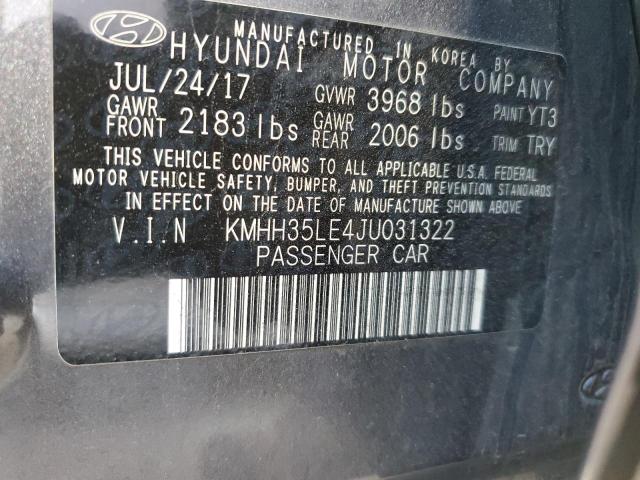 KMHH35LE4JU031322 - 2018 HYUNDAI ELANTRA GT GRAY photo 13