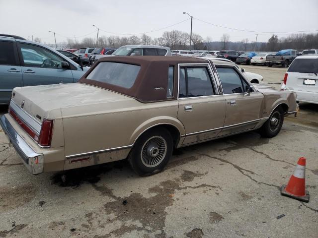 1LNBM82FXKY796334 - 1989 LINCOLN TOWN CAR S TAN photo 3