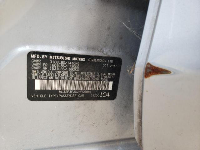 ML32F3FJXJHF05884 - 2018 MITSUBISHI MIRAGE G4 SILVER photo 12