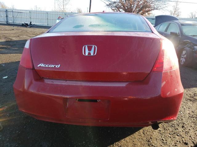 1HGCS12879A006497 - 2009 HONDA ACCORD EXL RED photo 6