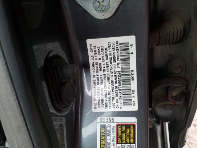 19XFA1F91AE043578 - 2010 HONDA CIVIC EXL 灰色 照片 12