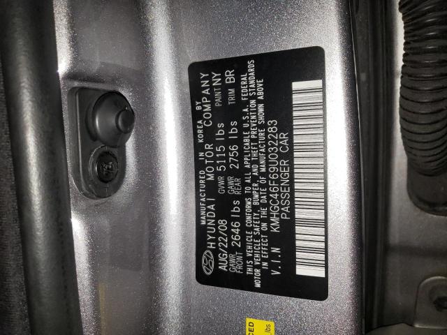 KMHGC46F69U032283 - 2009 HYUNDAI GENESIS 4. SILVER photo 12