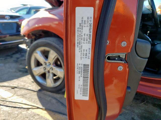 1B3CB7HB5AD540185 - 2010 DODGE CALIBER R/ ORANGE photo 10