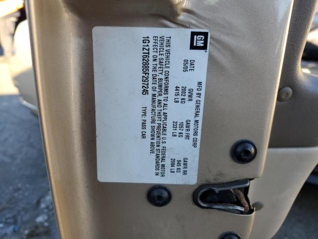 1G1ZT62885F297245 - 2005 CHEVROLET MALIBU MAX BEIGE photo 12