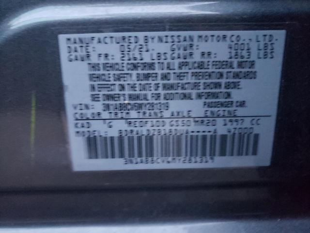 3N1AB8CV6MY281319 - 2021 NISSAN SENTRA SV GRAY photo 12