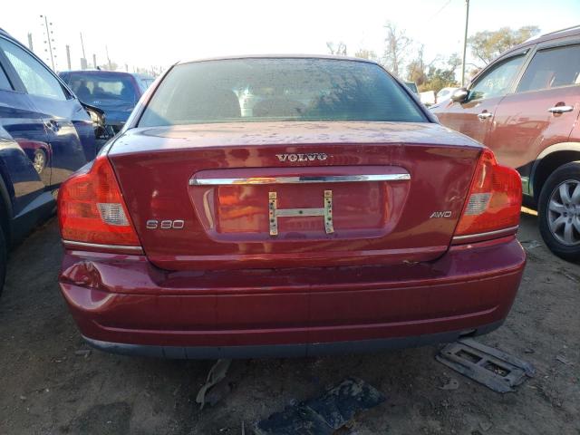 YV1TH59H741377527 - 2004 VOLVO S80 2.5T MAROON photo 6