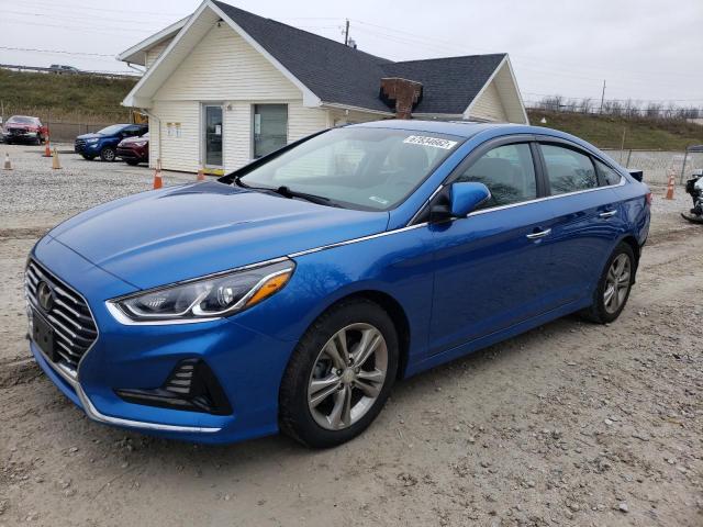 5NPE34AF1JH653741 - 2018 HYUNDAI SONATA SPO BLUE photo 1