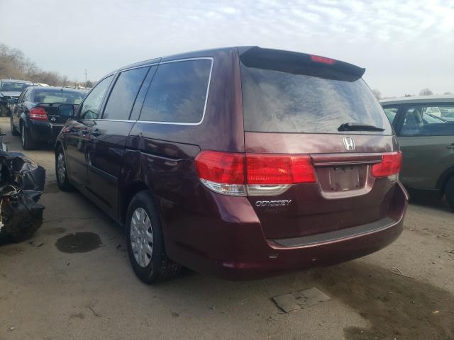 5FNRL3H29AB047990 - 2010 HONDA ODYSSEY LX BURGUNDY photo 3