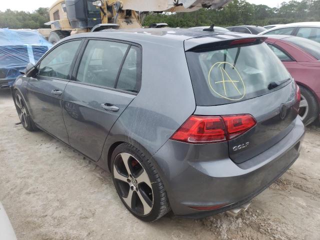 3VW2A7AU7FM024492 - 2015 VOLKSWAGEN GOLF TDI GRAY photo 2