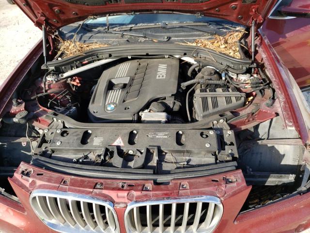 5UXWX5C53BL714019 - 2011 BMW X3 XDRIVE2 BURGUNDY photo 12