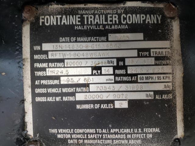 13N14830861534543 - 2006 FONTAINE TRAILER BLACK photo 10