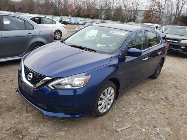 3N1AB7AP7KY433488 - 2019 NISSAN SENTRA S BLUE photo 1