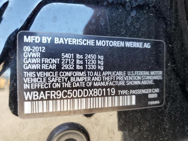 WBAFR9C50DDX80119 - 2013 BMW 550 I BLACK photo 12