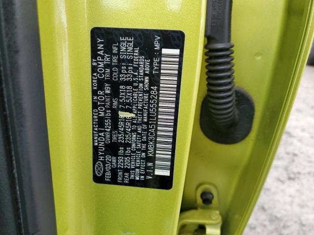 KM8K3CA51LU555284 - 2020 HYUNDAI KONA LIMIT GREEN photo 12