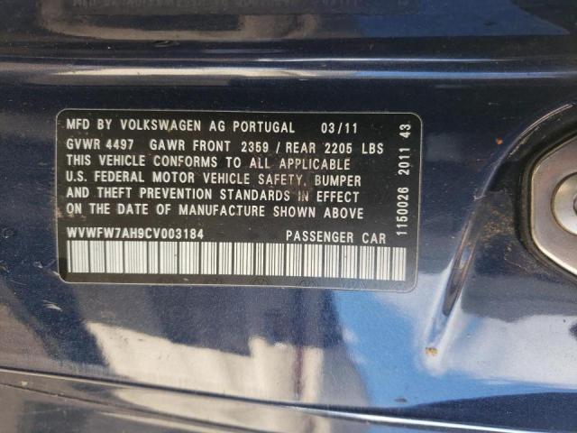 WVWFW7AH9CV003184 - 2012 VOLKSWAGEN EOS LUX 蓝色 照片 12