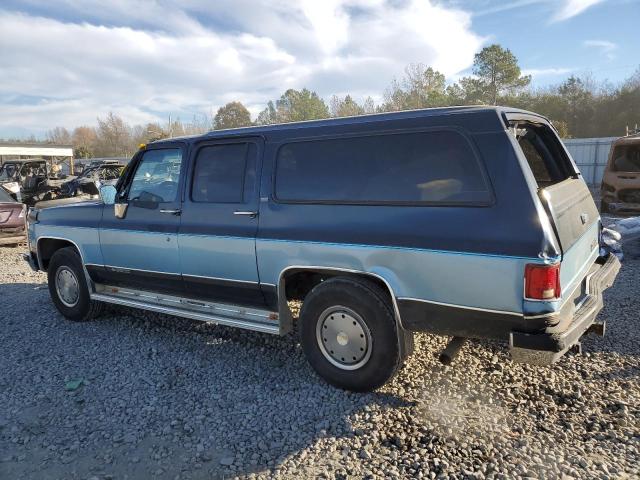 1GNGR26K8MF109731 - 1991 CHEVROLET SUBURBAN R TURQUOISE photo 2