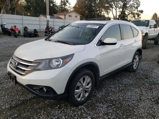 5J6RM4H77EL113917 - 2014 HONDA CR-V EXL WHITE photo 1