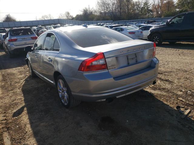 YV1902AH5D1171120 - 2013 VOLVO S80 T6 SILVER photo 2