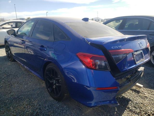 2HGFE2F53NH521910 - 2022 HONDA CIVIC SPOR 蓝色 照片 2