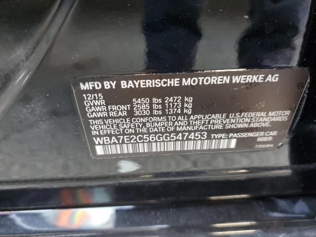 WBA7E2C56GG547453 - 2016 BMW 740 I BLACK photo 12