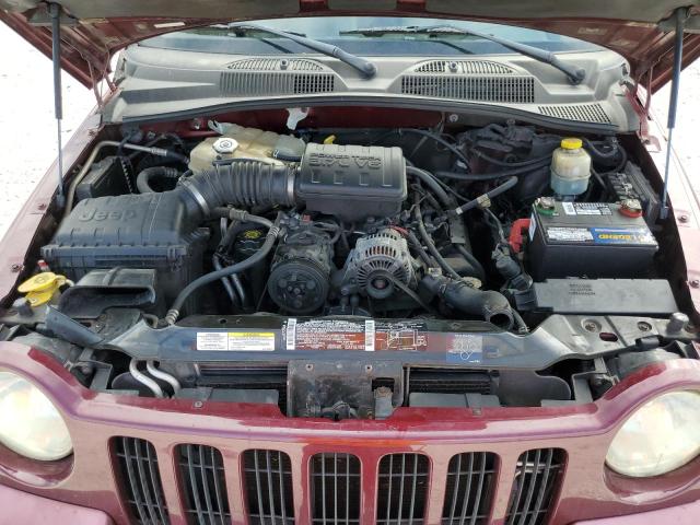 1J4GK58K12W336570 - 2002 JEEP LIBERTY LI BURGUNDY photo 12