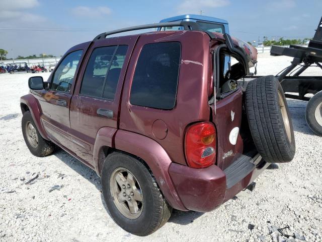 1J4GK58K12W336570 - 2002 JEEP LIBERTY LI BURGUNDY photo 2