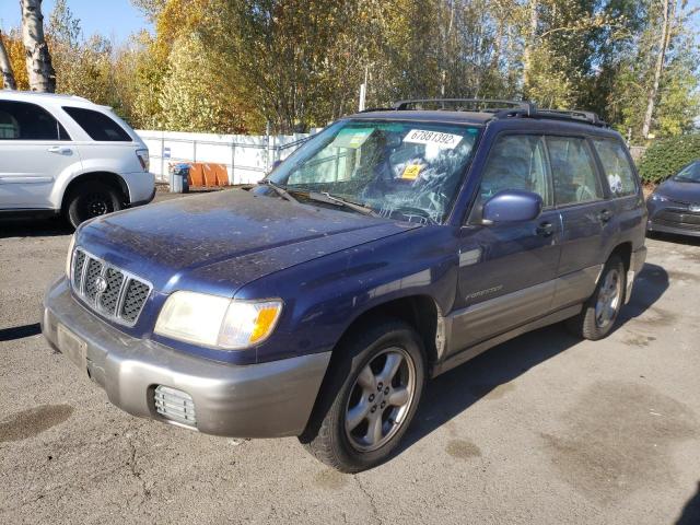 JF1SF65512H741752 - 2002 SUBARU FORESTER S BLUE photo 1