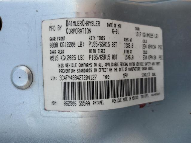 3C4FY48B42T204127 - 2002 CHRYSLER PT CRUISER SILVER photo 12