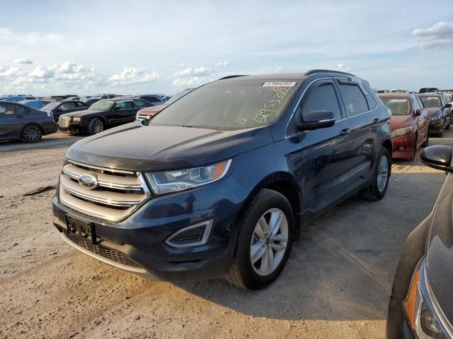 2FMPK3J96HBB02495 - 2017 FORD EDGE SEL BLUE photo 2