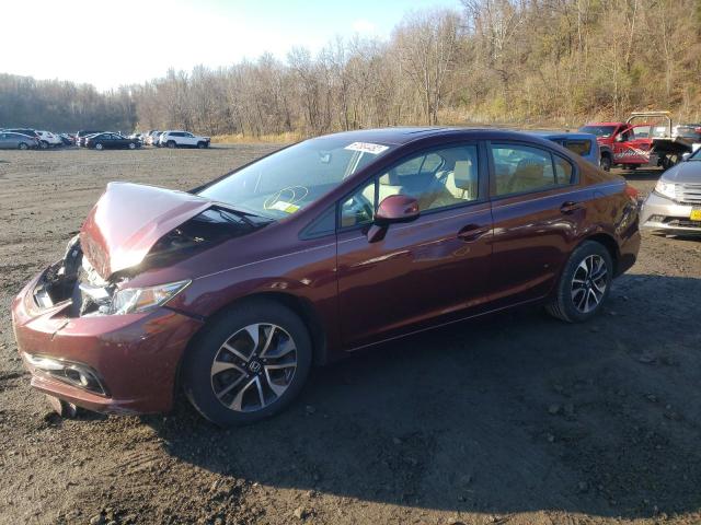 19XFB2F94DE207946 - 2013 HONDA CIVIC EXL Burgund zdjęcie 1