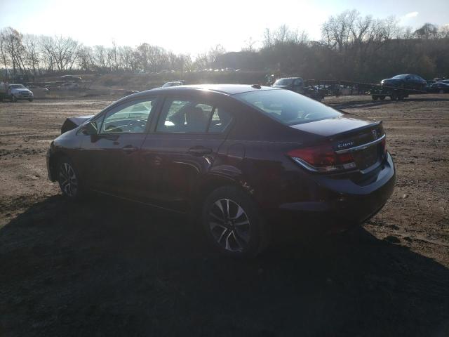 19XFB2F94DE207946 - 2013 HONDA CIVIC EXL Burgund zdjęcie 2