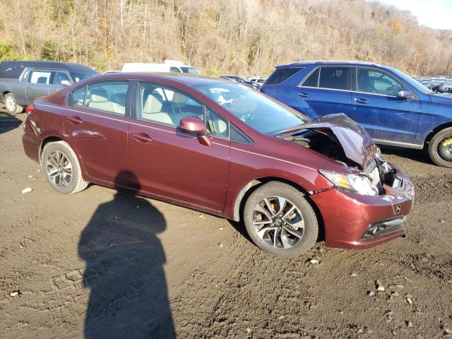 19XFB2F94DE207946 - 2013 HONDA CIVIC EXL Burgund zdjęcie 4