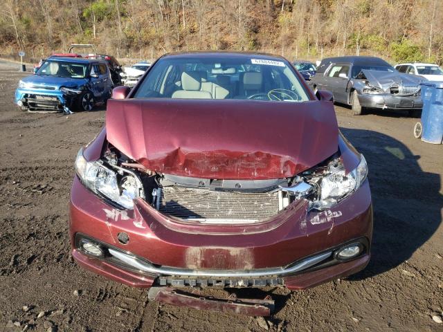 19XFB2F94DE207946 - 2013 HONDA CIVIC EXL Burgund zdjęcie 5