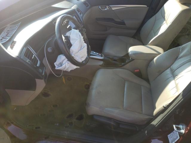 19XFB2F94DE207946 - 2013 HONDA CIVIC EXL Burgund zdjęcie 7