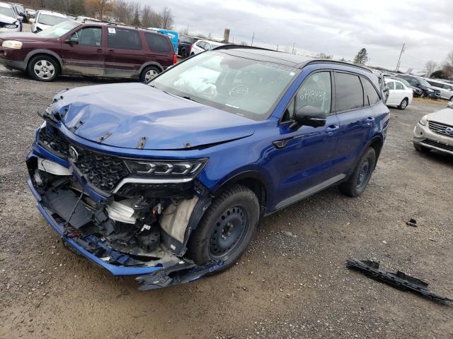 5XYRKDLF8MG012633 - 2021 KIA SORENTO SX BLUE photo 1