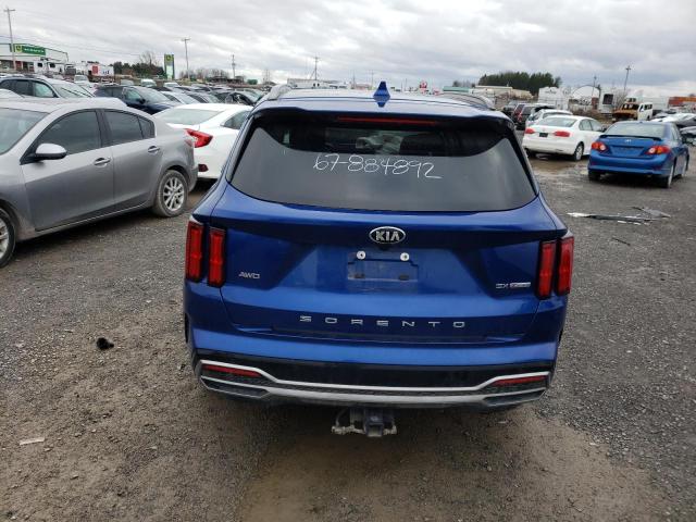 5XYRKDLF8MG012633 - 2021 KIA SORENTO SX BLUE photo 6