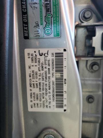 1HGCM56396A012667 - 2006 HONDA ACCORD SILVER photo 12